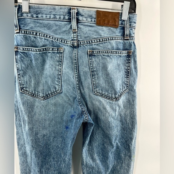 Rivet & Thread blue jeans straight leg size 25 button front - Picture 8 of 12